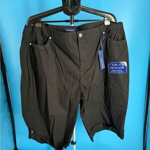 Bandolino Black Stretch Women Brigitte Cargo Casual Skimmer Shorts Size 24W NWT